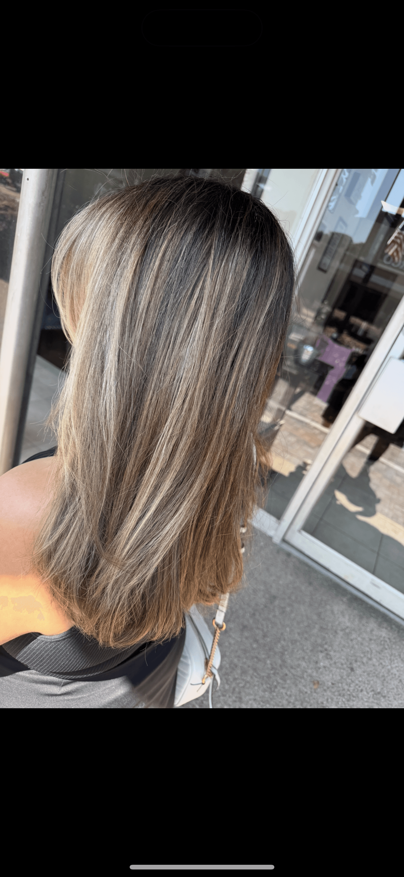 Ash brown balayage with natural waves by Brooke Holland